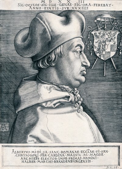 Kardinal Albrecht von Brandenburg Der Große Kardinal, 1523 von Albrecht Dürer