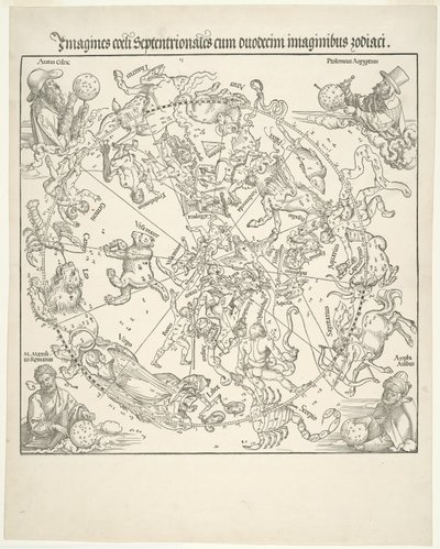 Himmelskarte des nördlichen Himmels (Imagines coeli septentrionalis) von Albrecht Dürer