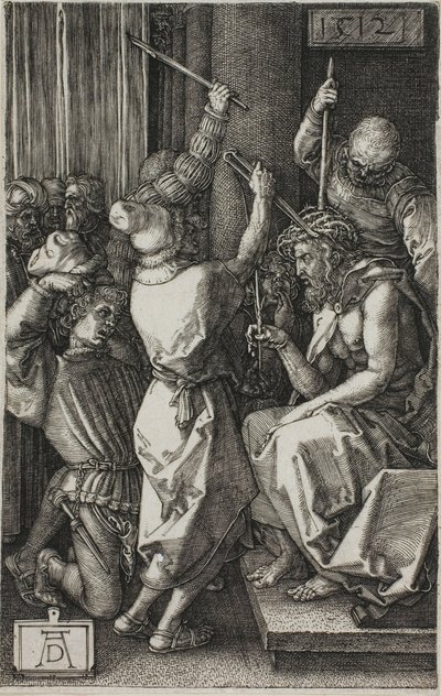 Christus mit Dornen gekrönt, aus Die gravierte Passion von Albrecht Dürer