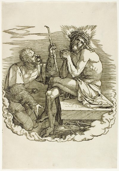 Christus, Mann der Schmerzen, verspottet von einem Soldaten, Frontispiz aus Die Große Passion von Albrecht Dürer