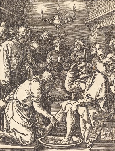 Christus wäscht die Füße der Jünger, wahrscheinlich um 1509-1510 von Albrecht Dürer