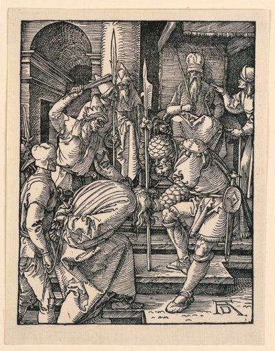 Christus vor Annas, aus der Serie Die kleine Passion von Albrecht Dürer