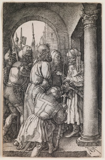 Christus vor Pilatus, aus der Serie „Die gravierte Passion“ von Albrecht Dürer