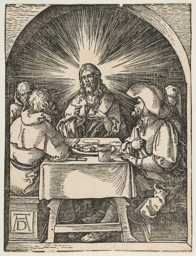 Christus in Emmaus, aus der Kleinen Passion, ca. 1510 von Albrecht Dürer
