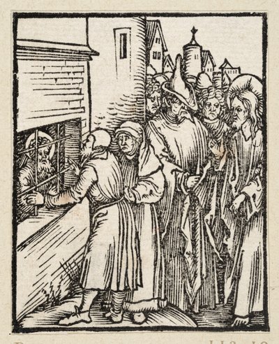 Christus schickt die Jünger zu Johannes ins Gefängnis von Albrecht Dürer