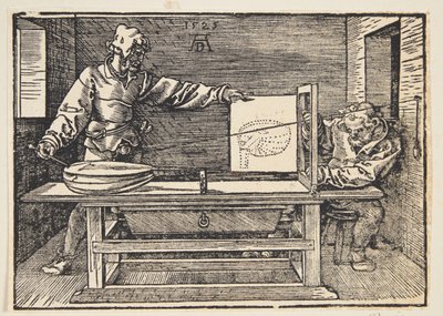 Zeichner, der eine Laute zeichnet von Albrecht Dürer