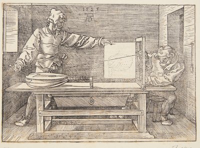 Zeichner, der eine Laute zeichnet von Albrecht Dürer