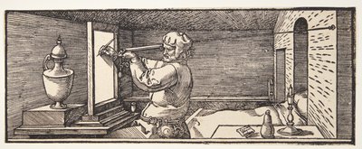 Zeichner zeichnet eine Vase von Albrecht Dürer
