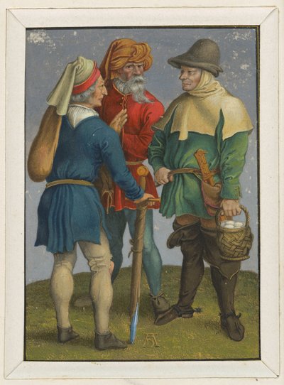 Drei Bauern im Gespräch von Albrecht Dürer