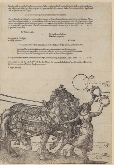 Experientia, Blatt 8 der Folge "Der Große Triumphwagen" von Albrecht Dürer