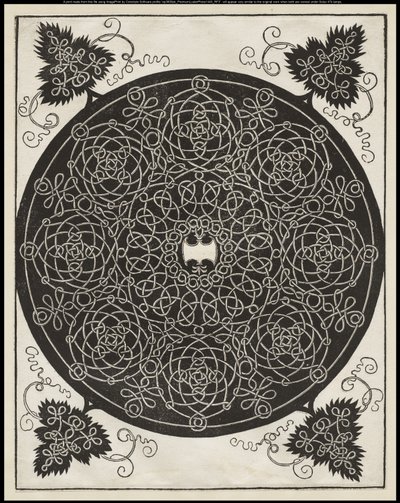 Fünfter Knoten, mit einem weißen Schild mit sechs Punkten in der Mitte, ca. 1506 von Albrecht Dürer