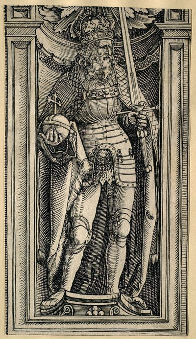 Figur von einer Säule des Bogens von Albrecht Dürer