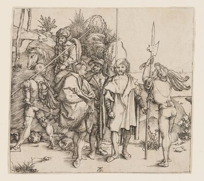 Fünf Fußsoldaten und berittener Türke von Albrecht Dürer