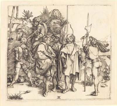 Fünf Soldaten und ein Türke zu Pferd von Albrecht Dürer