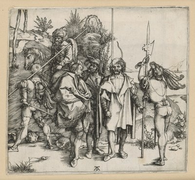 Fünf Soldaten und ein Türke auf einem Pferd von Albrecht Dürer