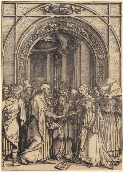 Geburt Mariens, Blatt 5 der Folge "Das Marienleben" von Albrecht Dürer