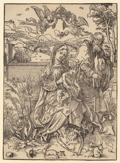 Heilige Familie mit den drei Hasen von Albrecht Dürer