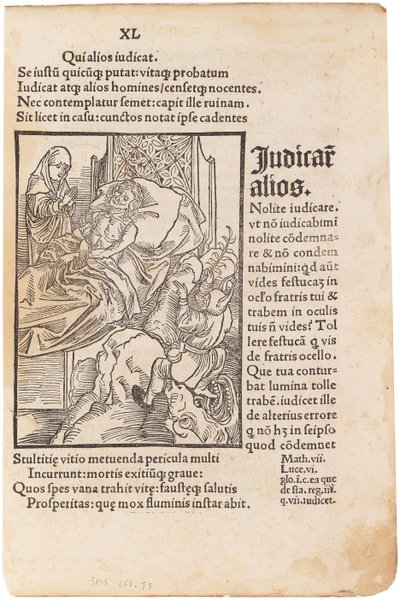 Illustration zum Buch Narrenschiff von Sebastian Brant, 1494 von Albrecht Dürer