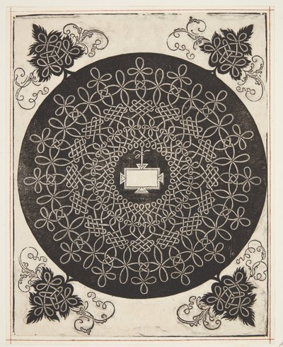 Verschlungenes Kordelmuster mit länglichem Schild von Albrecht Dürer