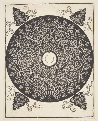 Verschlungenes Kordelmuster mit weißem Medaillon von Albrecht Dürer
