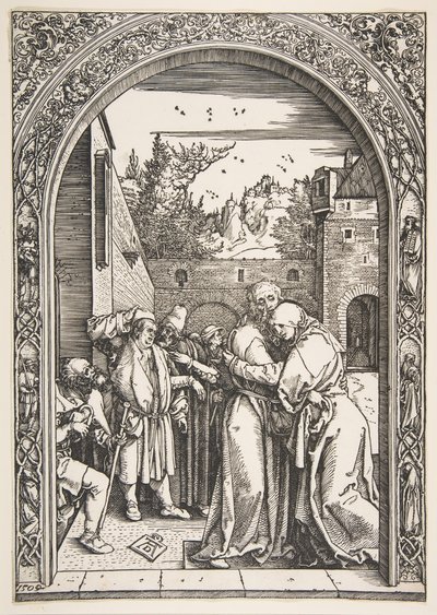 Joachim und Anna am Goldenen Tor, aus dem Leben der Jungfrau, 1504 von Albrecht Dürer