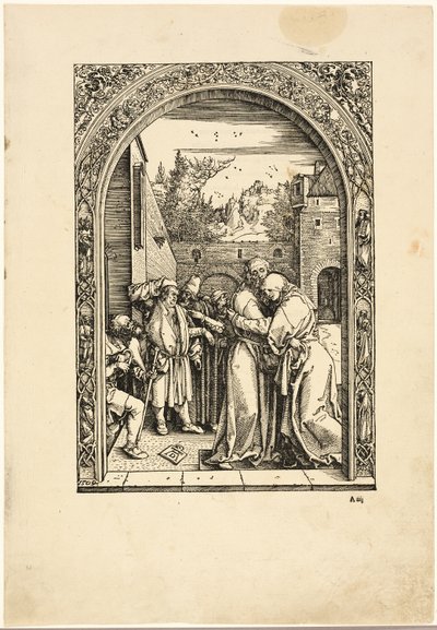 Joachim und St. Anna treffen sich am Goldenen Tor, aus Das Leben der Jungfrau von Albrecht Dürer