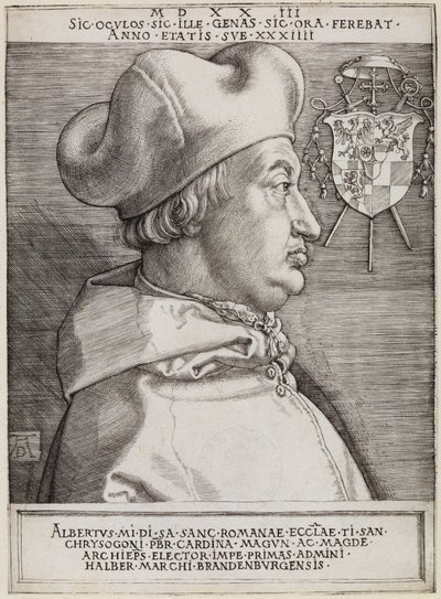 Kardinal Albrecht von Brandenburg (Der große Kardinal) von Albrecht Dürer