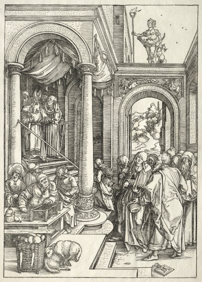 Leben der Jungfrau: Darstellung der jungen Jungfrau im Tempel von Albrecht Dürer
