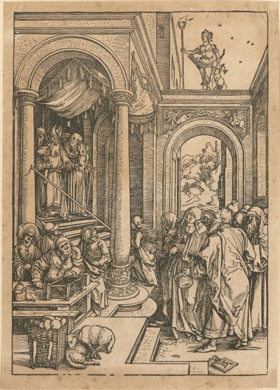 Mariens Tempelgang, Blatt 6 der Folge "Das Marienleben" von Albrecht Dürer
