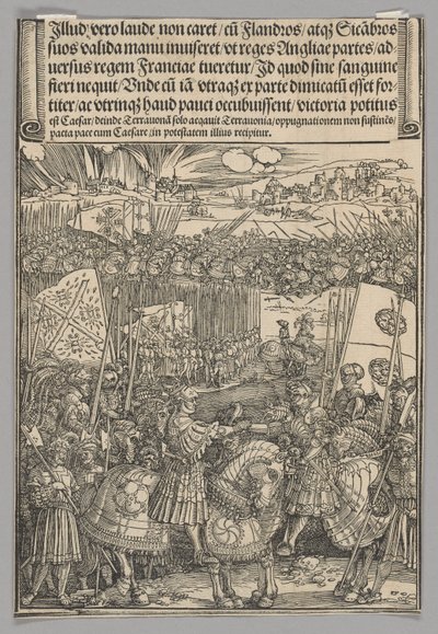Maximilian und Heinrich VIII. von England, Platte 22 aus Historische Szenen aus dem Leben von Kaiser Maximilian I. aus dem Triumphbogen von Albrecht Dürer