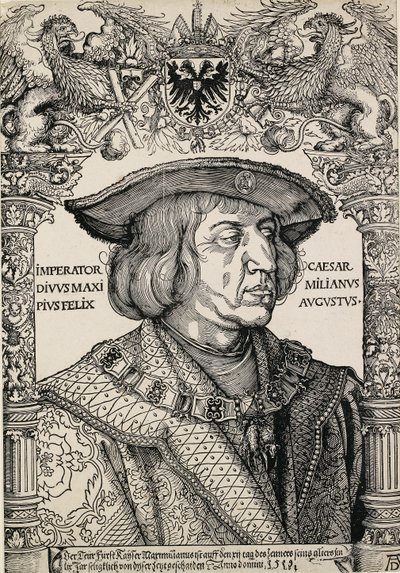 Porträt von Kaiser Maximilian I., ca. 1519 von Albrecht Dürer