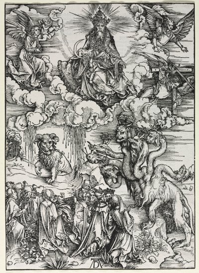 Offenbarung des Johannes: Tier mit Widderhörnern, 1511 von Albrecht Dürer