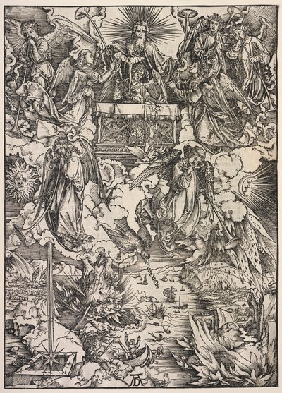Offenbarung des Johannes: Sieben Engel mit Trompeten von Albrecht Dürer