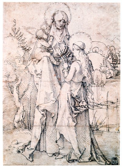 Heilige Anna mit Kind und Jungfrau Maria, um 1500 von Albrecht Dürer