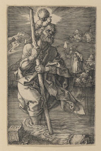 Heiliger Christophorus nach rechts blickend von Albrecht Dürer
