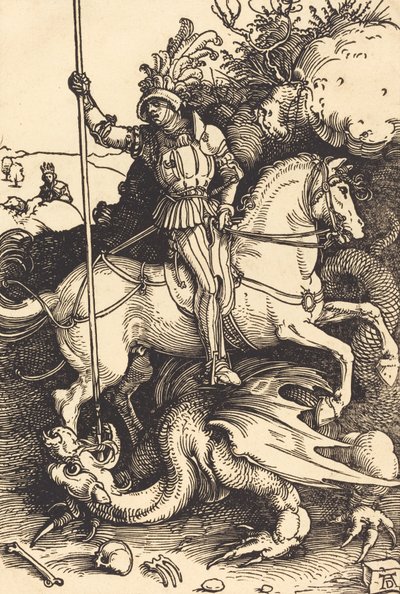 Heiliger Georg tötet den Drachen, 1501-1504 von Albrecht Dürer