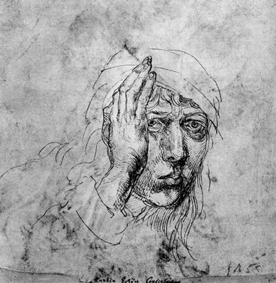 Selbstporträt mit Verband, 1492, 1936 von Albrecht Dürer