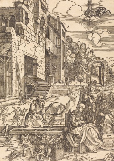 Aufenthalt der Heiligen Familie in Ägypten, ca. 1504 von Albrecht Dürer