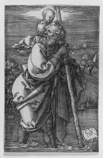 St. Christophorus nach links gewandt von Albrecht Dürer