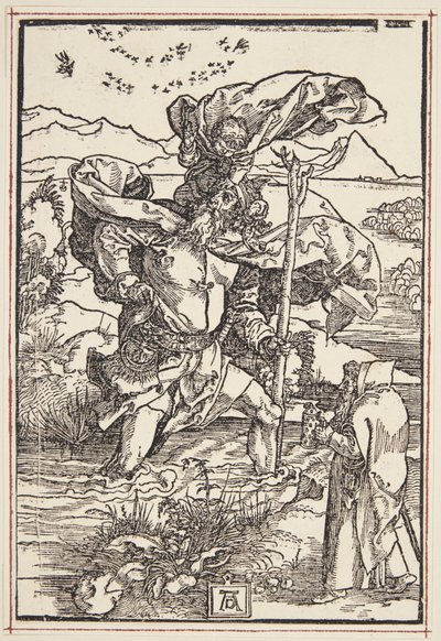 St. Christopher in der Wildnis mit einem Vogelschwarm von Albrecht Dürer