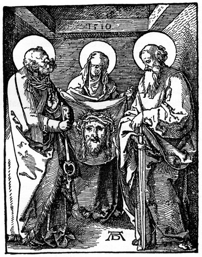 St. Veronika mit dem Schweißtuch zwischen St. Peter und Paul, 1510, 1936 von Albrecht Dürer