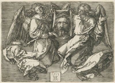 Schweißtuch von zwei Engeln gezeigt von Albrecht Dürer