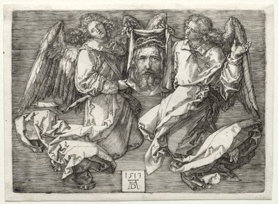 Schweißtuch von zwei Engeln gehalten von Albrecht Dürer