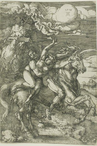 Die Entführung der Proserpina auf einem Einhorn von Albrecht Dürer