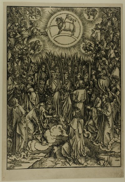 Die Anbetung des Lammes - Der Hymnus der Auserwählten, aus Die Apokalypse von Albrecht Dürer