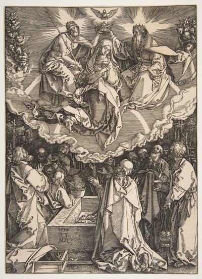Die Himmelfahrt und Krönung der Jungfrau, aus Das Leben der Jungfrau von Albrecht Dürer