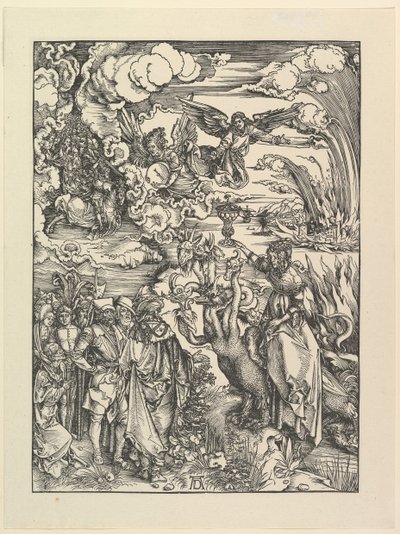 Die babylonische Hure, aus der Apokalypse von Albrecht Dürer