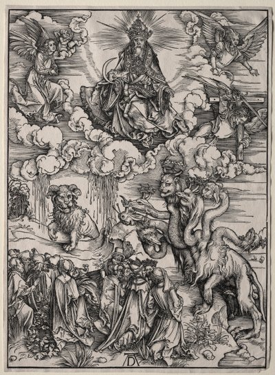 Das Tier mit sieben Köpfen und das Tier mit Lammhörnern von Albrecht Dürer