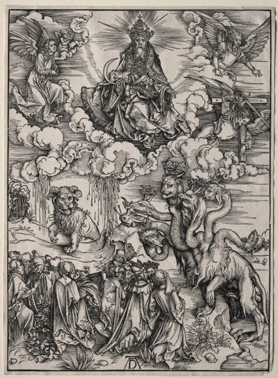 Das Tier mit sieben Köpfen und das Tier mit Lammhörnern von Albrecht Dürer