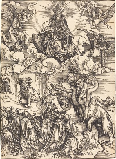 Das Tier mit zwei Hörnern wie ein Lamm von Albrecht Dürer